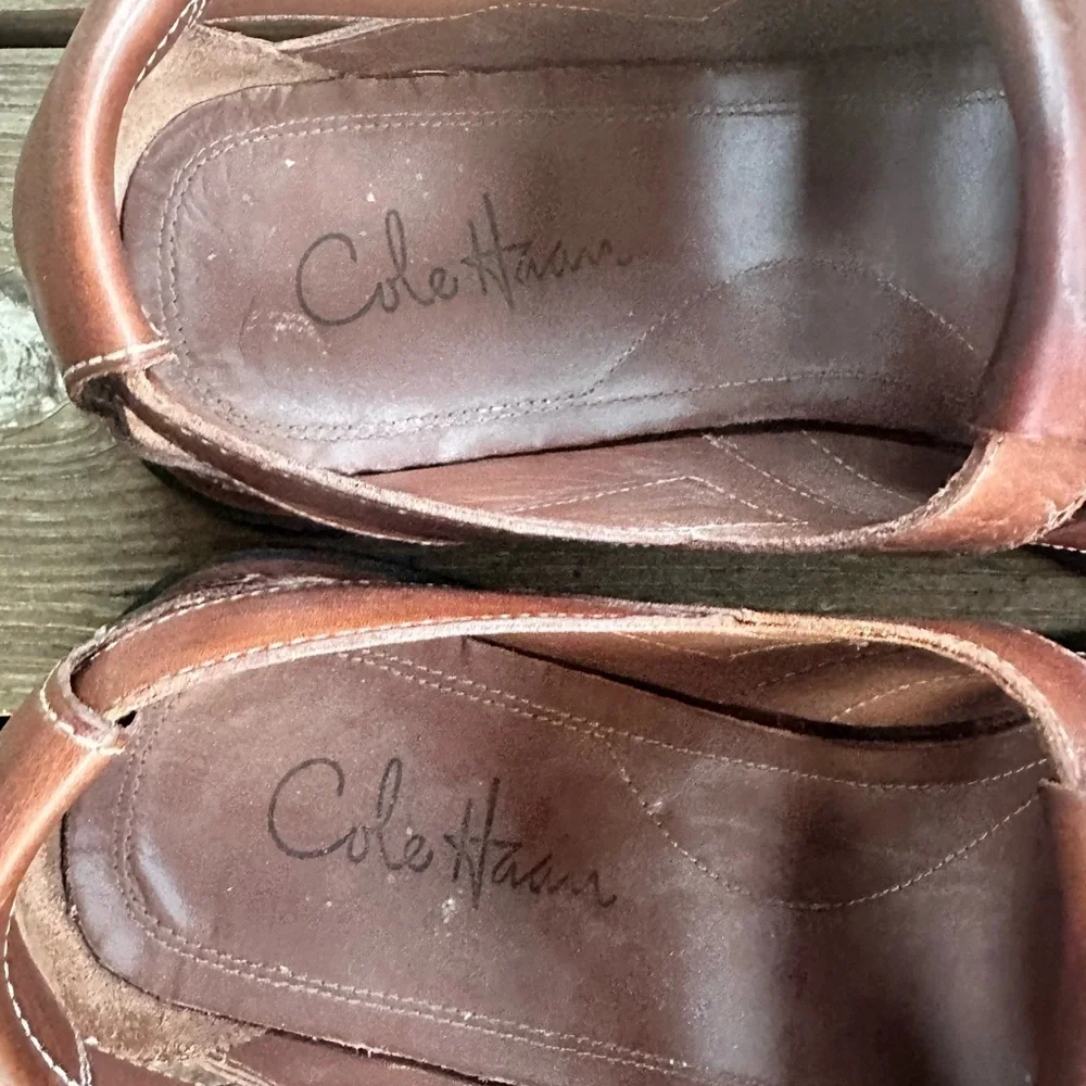 Cole Haan Brown Leather Fisherman Sandals